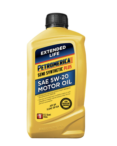 Petromerica Semi <b>Synthetic</b> PLUS Anti-Wear SAE 5W-20 Motor <b>Oil</b> 6 Pack 1 Quart - Product Image 1