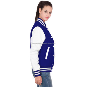 Veste universitaire en coton pour femmes de qualité supérieure doublée matelassée respirante teinte broderie à la mode - Product Image 3