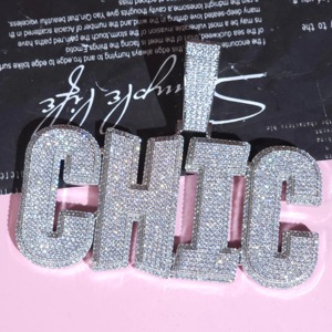 จี้เพชรโมอิสซาไนต์ทรงโบราณ ชุบทองคำแท้ เงินแท้ 925 สลักอักษรตามสั่ง สไตล์ฮิปฮอป สำหรับผู้ชาย ราคาประหยัด - Product Image 2