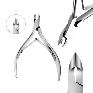 Coupe-cuticules en acier inoxydable argenté professionnel pour manucure, coupe-cuticules à marque privée, outil de nail art - Product Image 1