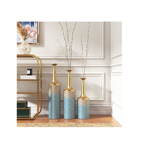 Florero de diseño grabado para mesa, suministros de fábrica, diseño de lujo, accesorios, soporte de flores para oficina, jarrones de decoración de escritorio - Product Image 2