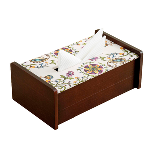 กล่องกระดาษทิชชูลายไม้พิมพ์ลายตารางของตกแต่งโต๊ะดีไซน์สุดหรู - Product Image 6