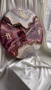 Customizable Epoxy Resin <b>Wall</b> <b>Clock</b> Best Quality for Living Room Furniture and Home <b>Decor</b> for Weddings - Product Image 4