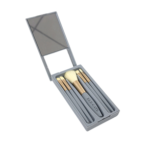 Ensemble professionnel de 5 pinceaux de maquillage avec poils synthétiques doux et complets pour le visage et les lèvres, 13 pièces par ensemble avec étui - Product Image 5