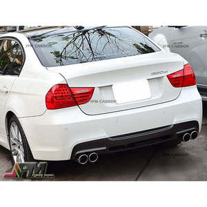 ดิฟฟิวเซอร์หลังคาร์บอนไฟเบอร์ 3 มิติ สำหรับ BMW E90 M-Sport ปี 2006-2011 แบบปลายท่อไอเสีย 4 ท่อ - Product Image 2