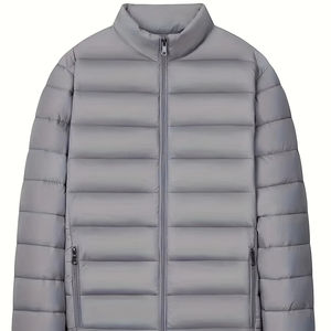 Veste matelassée pour homme sur mesure en gros, nouveau design, veste bomber matelassée tendance, capuche blanche, imperméable, veste à bulles, fourrure, hiver - Product Image 1