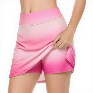 กระโปรงเทนนิสเอวสูงสำหรับผู้หญิง ระบายอากาศ แห้งเร็ว ยืดได้ 4 ทิศทาง ซับเหงื่อ ป้องกันรังสียูวี กระชับหน้าท้อง กระโปรงออกกำลังกาย - Product Image 1