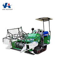 Moissonneuse-batteuse à riz, blé et céréales avec moteur diesel 25 CV, mini-batteuse haute efficacité pour utilisation en montagne