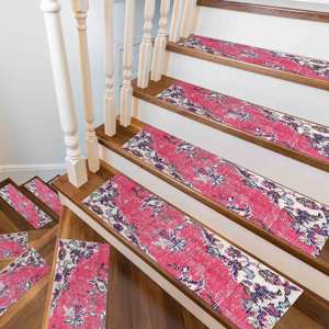 Tapis rouge, tapis bleus, tapis Navajo, tapis au design Kilim, tapis moderne, tapis imprimé, gobelin - Product Image 2