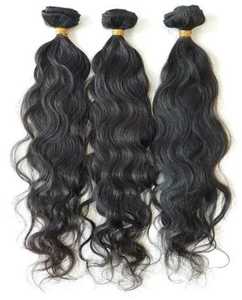 Extensiones de cabello humano sin procesar crudo indio al mejor precio, ondas marrones negras naturales, cutículas, misma dirección, estilo de onda profunda suelta - Product Image 2