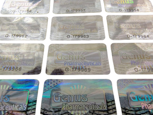 สติกเกอร์โฮโลแกรมสีเงิน แบบตัดรูปทรง รุ่น P4 สำหรับบรรจุภัณฑ์ระดับพรีเมียม ผลิตโดย BD-Digiteltech Label Business - Product Image 2