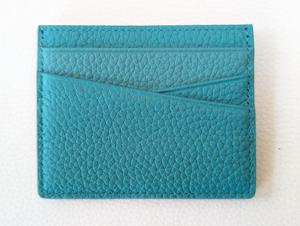 Tarjetero de cuero genuino hecho a mano billetera delgada con bordes bruñidos organizador duradero para profesionales 2017 - Product Image 5