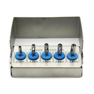 6 uds Manual de potencia de acero inoxidable implante Dental trefina taladro perforador de tejido instrumento quirúrgico para plantar implantes dentales - Product Image 1