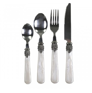 Juegos de cubiertos con acabado de cobre decorativo de mesa con mango de mármol con mango de Metal para restaurantes de lujo utensilios de cocina - Product Image 5