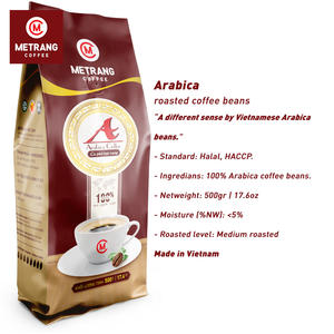 กาแฟคั่วระดับกลาง100% ใหม่คั่วทั้งเมล็ดกาแฟได้รับการรับรองจากฮาลาลมีคาเฟอีน0.5กก. ต่อถุง - Product Image 2