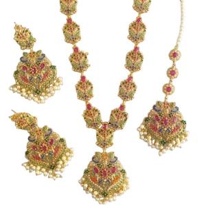 ชุดของขวัญดี้1ชุดสำหรับผู้หญิงทันสมัยชุดเครื่องประดับสร้อยคอต่างหูสร้อยข้อมือตัวอักษรแฟชั่นชุบทองคำขาวทำจากทองเหลืองชุดเครื่องประดับสำหรับงานแต่งงานและงานเลี้ยง - Product Image 1