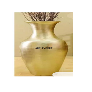 Metal Decoration <b>Gold</b> Plated <b>Large</b> Flower <b>Vase</b> Simple Design Wholesale Best Quality Table Decorative Standard Flower <b>Vase</b> Supply - Product Image 1