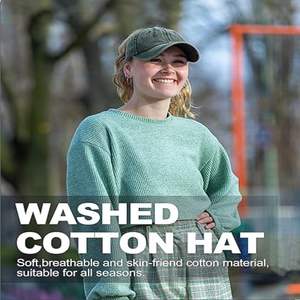 หมวกเบสบอลปัก5แผงผ้าฝ้ายสีทึบปรับได้สำหรับกีฬาทางการสตรีทใช้งานกลางแจ้ง - Product Image 5