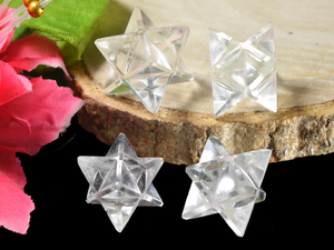 Cristal de quartz clair naturel, étoile de Merkaba, pierre précieuse sculptée, méditation, amour, guérison, protection, Reiki, portable, Rajasthan - Product Image 2