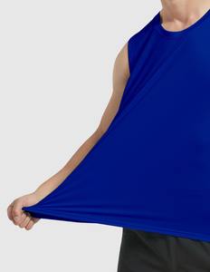 <b>Oversized</b> Men's Cotton Spandex Workout Gym Tank <b>Top</b> Sleeveless Shirts Custom Logo Loose Fit Tees - Product Image 6