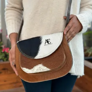 新着本物の牛革ファー売れ筋レザーハンドバッグウエスタンスタイリッシュレザーバッグ女性用の新しいデザインのハンドバッグ