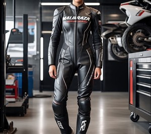 Combinaisons en cuir de moto personnalisées-Production OEM, caractéristiques de sécurité avancées, perforées pour le flux d'air, cuir souple teint au tambour - Product Image 6