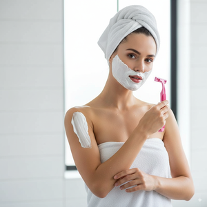 Max 10 + 6 pcs Twin Blade phụ nữ phụ nữ dao cạo cao su xử lý lưỡi thép không gỉ với bôi trơn Dải dùng một lần dao cạo - Product Image 1