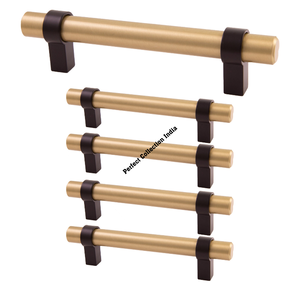 Manija de latón con combinación negra, herrajes para muebles en los países europeos, herrajes para muebles de alta calidad - Product Image 1