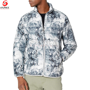 High Quality Men's Trendy Winter <b>Jackets</b> Premium Quality <b>Canvas</b> Stand Collar Top Selling Sublimation Puffer Wear - Product Image 2