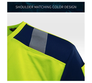 High Visibility Safety Work Shirts Summer Breathable Work T Shirt Reflective T-shirt Quick Dry Hi Vis Shirts Large XXXL - Product Image 3