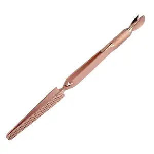 Инструменты для обработки ногтей 3 в 1, оптовая продажа, нержавеющая сталь, розовое золото, плазменный цветной инструмент, многофункциональный Пинчер для кутикулы ногтей