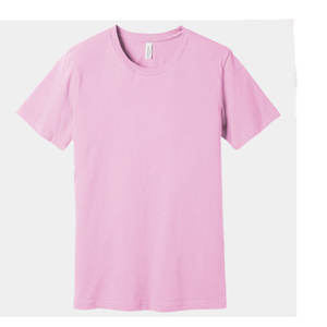 เสื้อยืดคอกลมสีชมพูพื้นเรียบ ผ้าเจอร์ซีย์คอตตอน สำหรับผู้ชาย สกรีนโลโก้ตามสั่ง รับผลิตแบบ OEM เสื้อยืดฤดูร้อน - Product Image 4