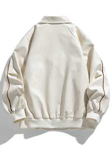 Veste en cuir pour hommes de haute qualité col montant saison d'hiver avec logo avant produit supérieur du Pakistan - Product Image 3