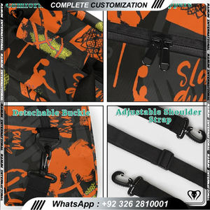 Logo personnalisé Designer Duffle Bag Bagages en polyester portable et étanche à des prix abordables pour le basket-ball Produit tendance - Product Image 4