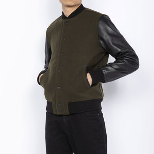 Chaqueta de Béisbol de Lona Personalizada al por Mayor para Hombre, Último Diseño Varsity, Cuello Alto, Estilo Urbano de Invierno, Resistente al Viento - Product Image 2