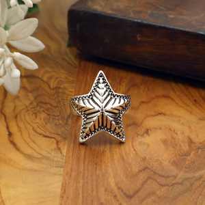 Anillo Ajustable de Estrella de Mar Plateada Vintage, Estilo Playa y Océano para Mujer, Joyería Bohemia Costera - Product Image 2