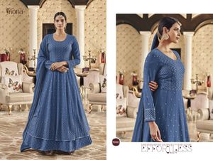 Chikankari-vestido Anarkali de edición exclusiva para mujer, vestido femenino de serie, Anarkali Kurti - Product Image 6