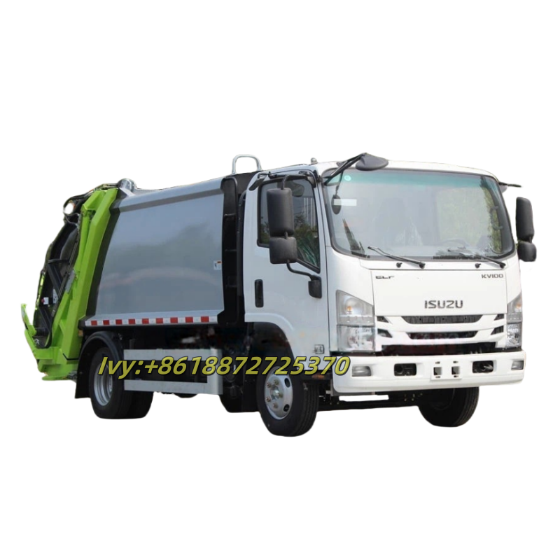 4X2 Isuzu NPR 6 кубических метров 7 тонн уплотнитель для компримированного мусора LHD дизельный компримированный мусоровоз для сбора отходов