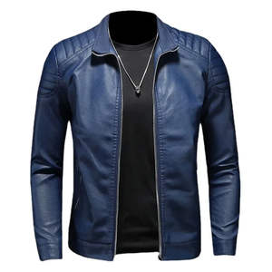 Vestes en cuir vintage pour hommes manteau en cuir véritable en peau de vache vestes en cuir décontractées classiques à la mode vêtements d'extérieur - Product Image 1
