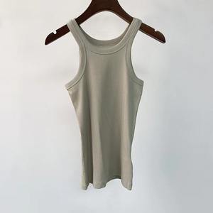 Mode Sexy décontracté sangle gilet hauts réservoir pour femmes été solide sans manches respirant tricoté coton débardeurs - Product Image 5