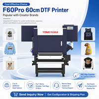 Impresora DTF de Formato Grande de 60 cm, Cabezal de Impresión Epson I3200-A1, Máquina de Impresión Todo en Uno con Agitador de Polvo Automático para la Industria Textil