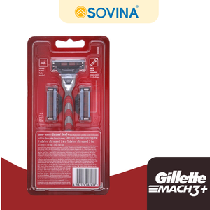 Maquinilla de Afeitar Gillette Mach3+ Roja 3UP - 1 Pieza/paquete, 4 Paquetes/caja, 9 Cajas/estuche para Rostro, Cuerpo, Bikini, Axilas, Venta al por Mayor en Vietnam - Product Image 3