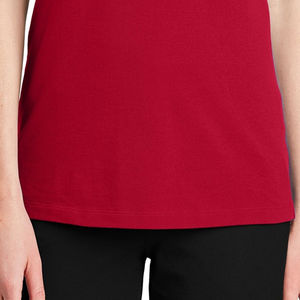 เสื้อโปโลผ้าฝ้ายแขนสั้นระบายอากาศเสื้อคอปกเสื้อเปิดลงเสื้อยืดโปโลผู้หญิงขายส่งโลโก้ที่กำหนดเอง - Product Image 4