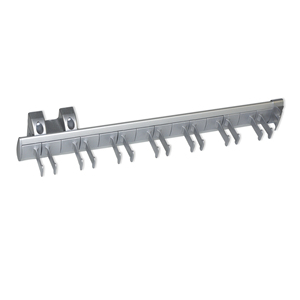 Supporto per cintura laterale rimovibile in plastica anodizzata opaca Emuca per organizzatori di vestiti - Product Image 1