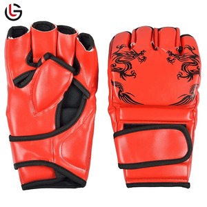 100% Gants de boxe en cuir véritable avec rembourrage en mousse Gants MMA de soutien sécurisé pour l'entraînement - Product Image 1