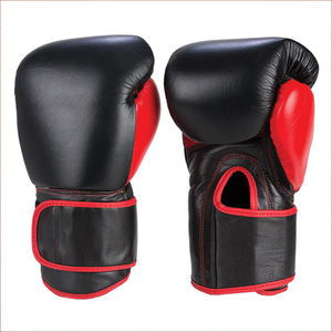 Gants de boxe en cuir véritable 100% originaux, gants d'entraînement en cuir uni personnalisés - Product Image 1