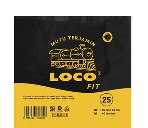 Las bolsas de compras negras LOCO Fit de 25x43 cm son una solución práctica y duradera para almacenar alimentos, frutas y otras necesidades. - Product Image 2