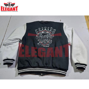 2024 Chaquetas deportivas elegantes de béisbol para hombre, forro polar de poliéster y algodón de alta calidad con cuello levantado, bolsillo de lona, estilo universitario - Product Image 5