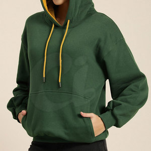 เสื้อฮู้ดผู้หญิงสีทึบมีสไตล์ - Product Image 2