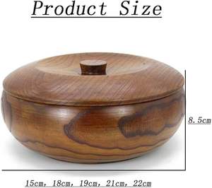 Bol de service d'ustensiles de cuisine fantaisie de haute qualité bols en bois émaillé pour la restauration servant la salade pâtes et soupe bol de service - Product Image 2